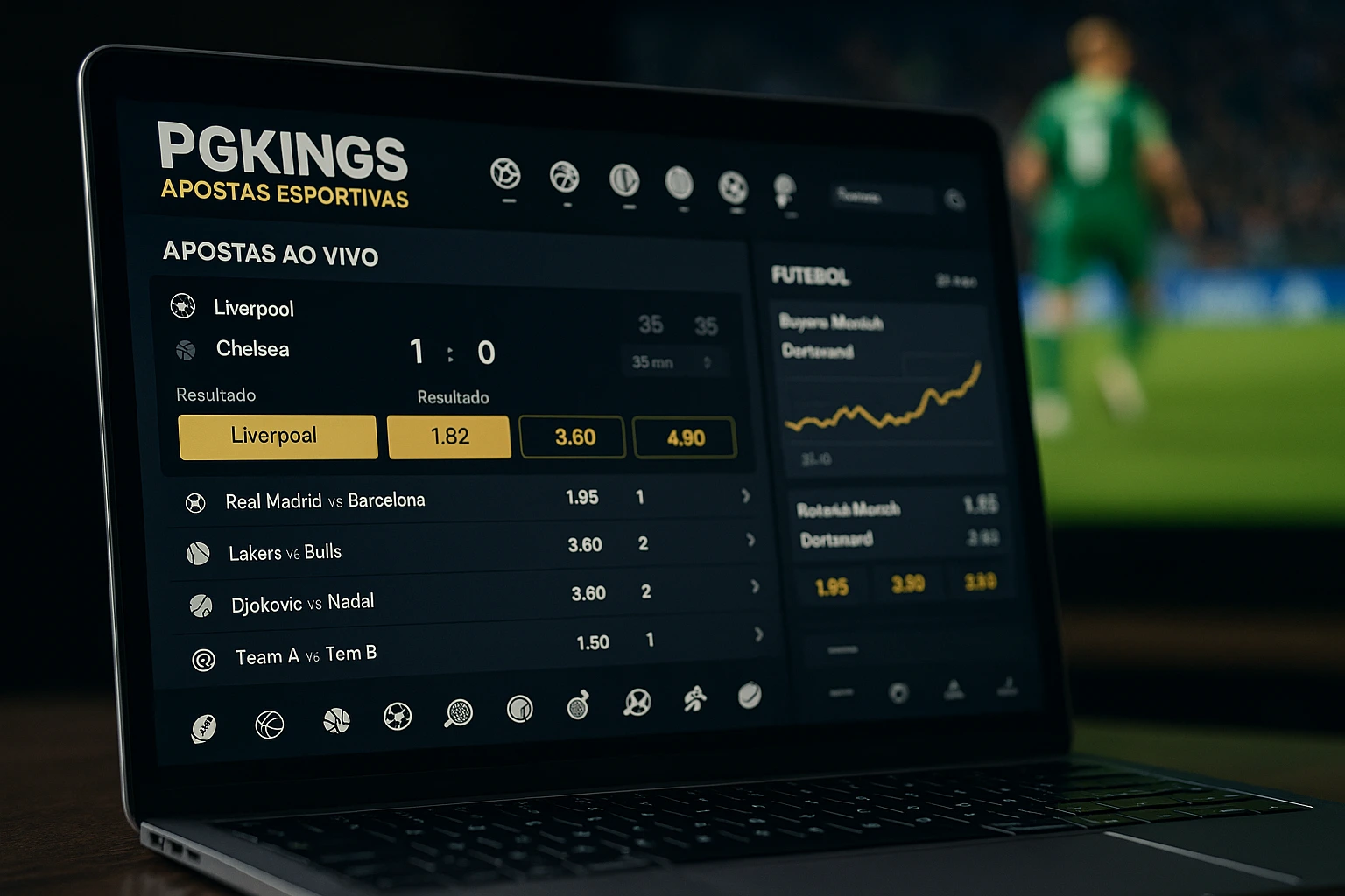 Aposte em apostas esportivas no cassino online PGKINGS